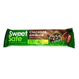 Гіркий шоколад з натуральним підсолоджувачем зі стевії Sweet&Safe, 25 г, Sly Nutrition