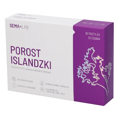 SEMA Lab Icelander, зі смаком чорної смородини, 60 пастилок: ціни та характеристики