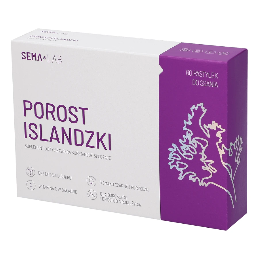 SEMA Lab Icelander, зі смаком чорної смородини, 60 пастилок: ціни та характеристики