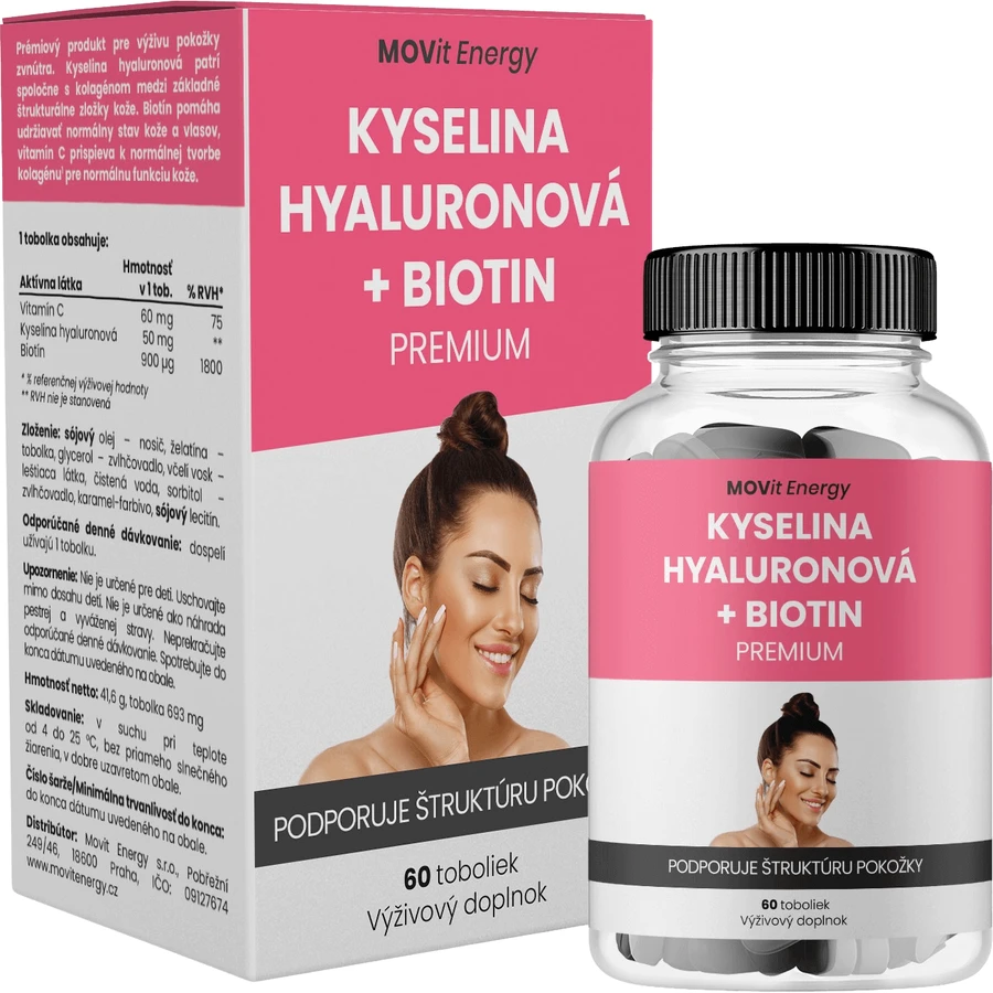 MOVit Energy Гиалуроновая кислота + Биотин PREMIUM 60 капсул: цены и характеристики