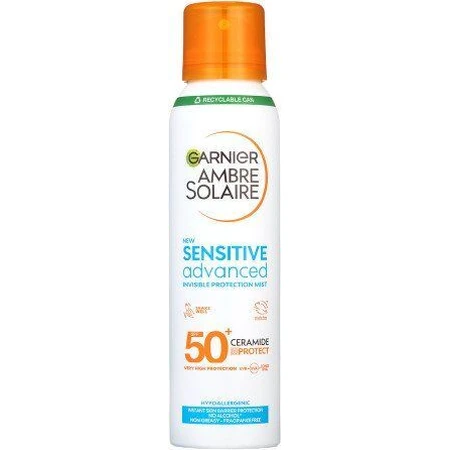 Garnier Ambre Solaire Sensitive Advanced Protective Mist, надвисокий захист, для світлочутливої шкіри, SPF 50+, 150 мл: ціни та характеристики