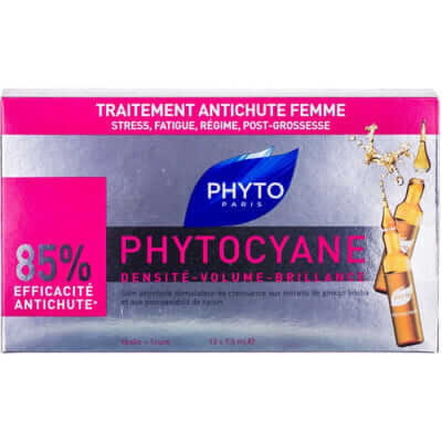 Засіб проти випадіння волосся у жінок Phyto Phytocyane 12 ампул по 7.5 мл: ціни та характеристики