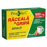 Прополіс С Fiterman Pharma Propolis C від застуди та грипу, з малиновим смаком,10 саше