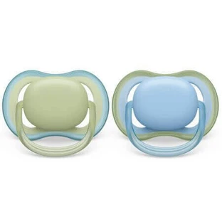 Philips Пустушки Philips Avent Ultra Air, 0-6 місяців, 2 штуки, зелені та сині, SCF085/21, Philips