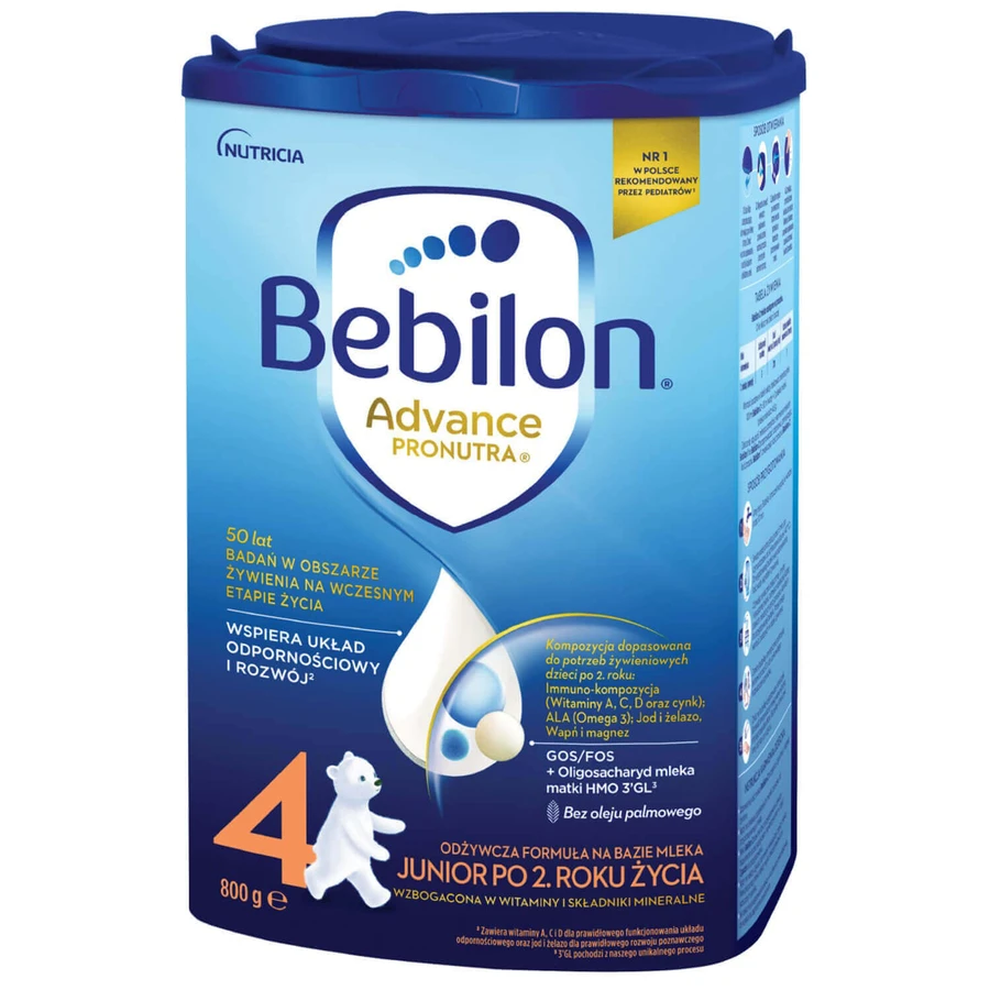 Bebilon Advance Pronutra 4 Junior, поживна суміш на молочній основі, після 2 років, 800 г: ціни та характеристики