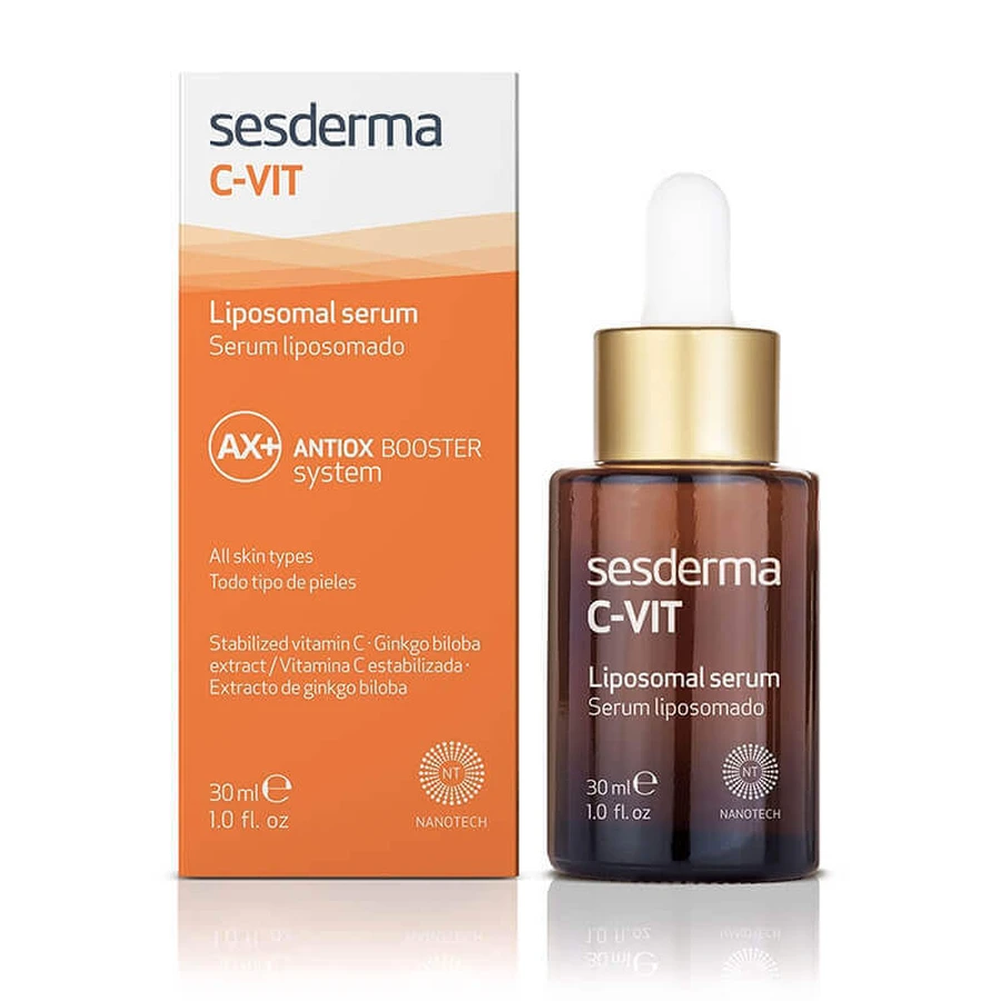 Sesderma C-Vit kit, липосомная сыворотка для лица, 30 мл + C-Vit Radiance, осветляющий крем для лица, 50 мл: цены и характеристики