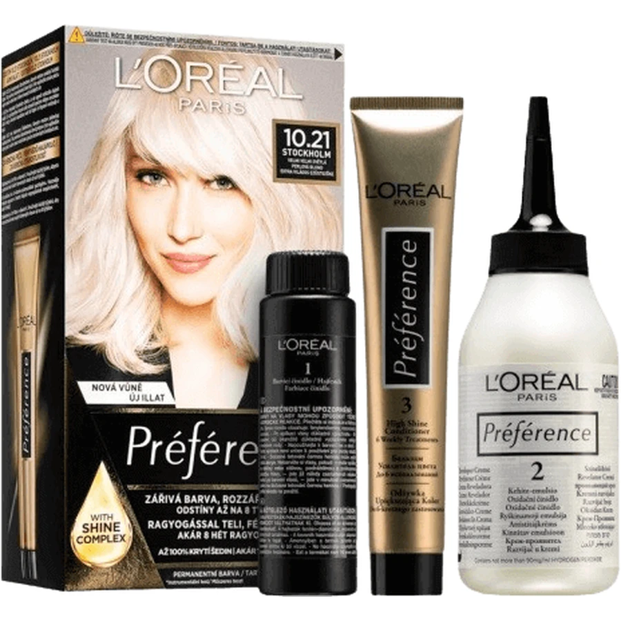 L'Oréal Paris Перманентная краска для волос Préférence 10.21 tokholm Vemi светлый жемчужный блондин 174 мл: цены и характеристики