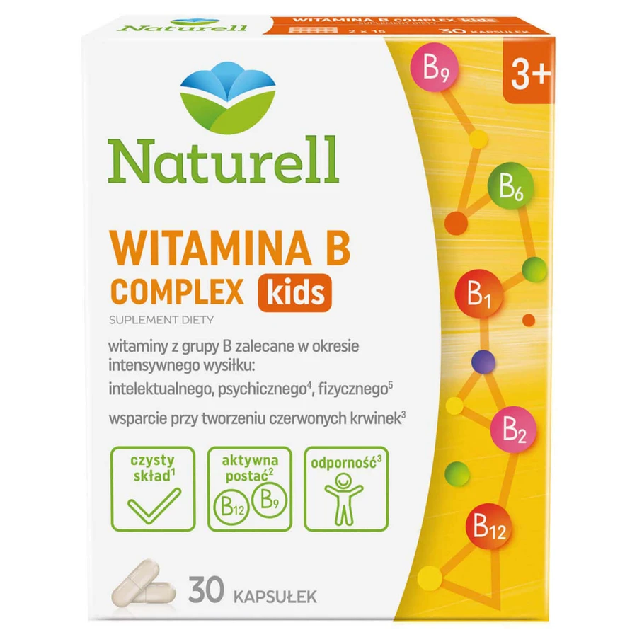 Naturell Вітамінний комплекс B Kids, для дітей від 3 років, 30 капсул: ціни та характеристики