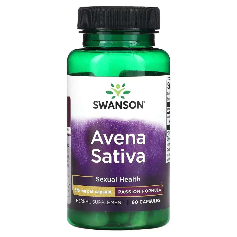 Авена Сатива, 575 мг, 60 капсул, Swanson: цены и характеристики