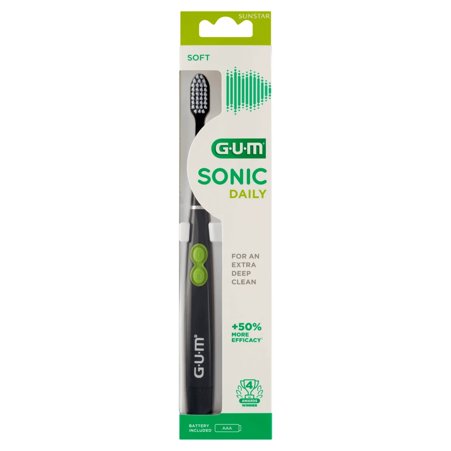 Sunstar GUM Sonic Daily, зубна щітка Sonic чорна: ціни та характеристики