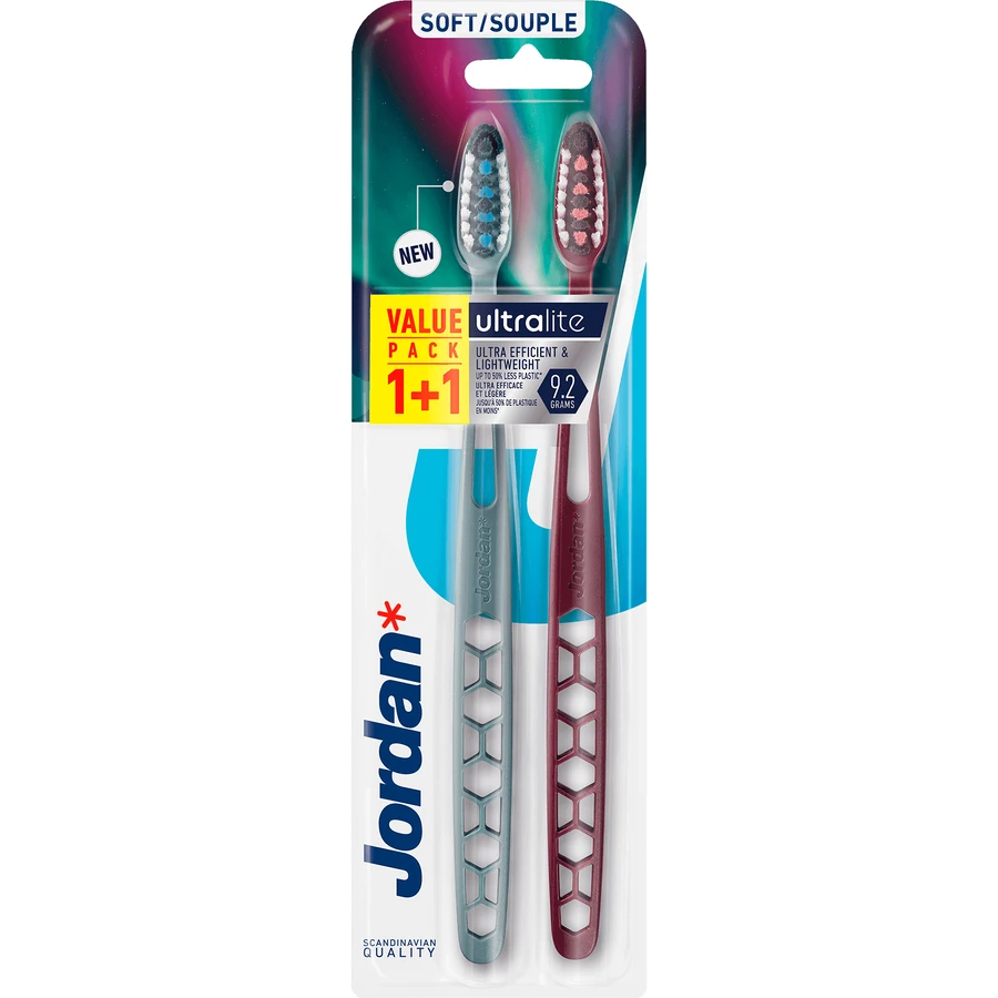 Jordan Ultralite Soft, зубная щетка для зубов, слюда, 2 шт.: цены и характеристики