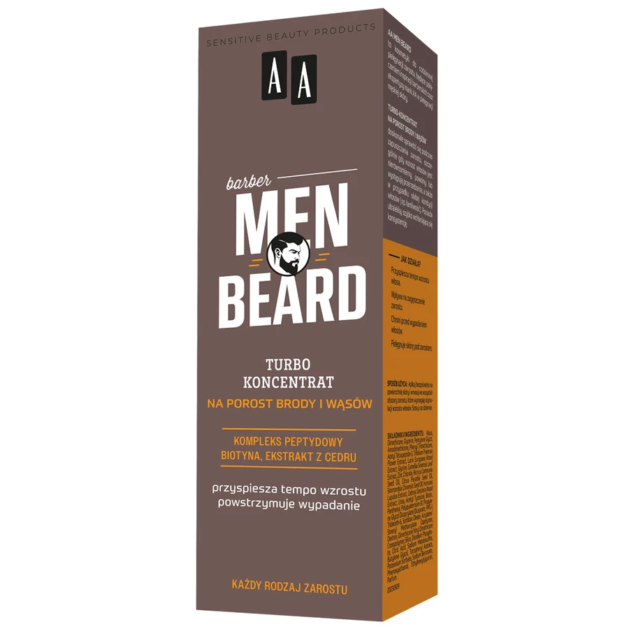 AA Men Beard, турбоконцентрат для роста бороды и волос, 30 мл: цены и характеристики