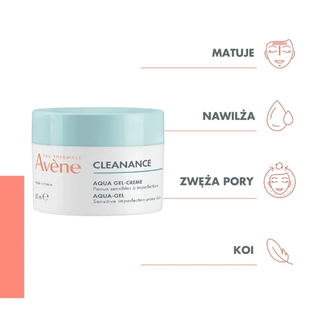 Avene Cleanance Aqua-gel, матирующий гель для кожи, 50 мл: цены и характеристики
