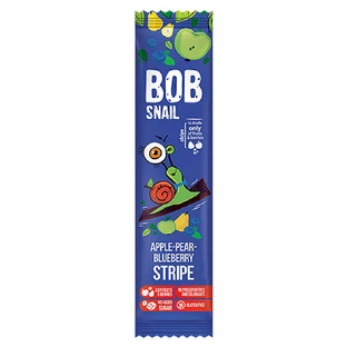 Фруктовый снек Bob Snail Stripe, яблоко, груша, черника, 14 г