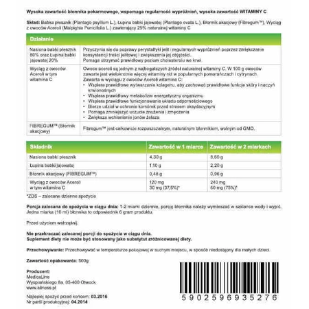 Vital Bonnik Plus Ацерола та фібрегум 0,5 кг Aliness: ціни та характеристики