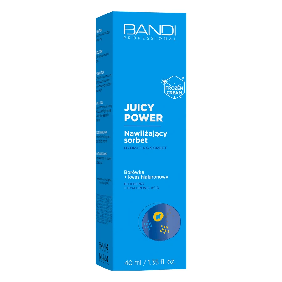 Bandi Juicy Power, зволожуючий сорбет для обличчя, чорниця + гіалуронова кислота, 40 мл: ціни та характеристики
