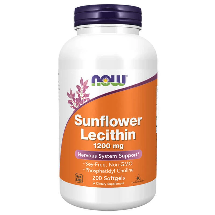 Now Foods Sunflower Lecithin, лецитин семян подсолнечника 1200 мг, 200 микрокапсул: цены и характеристики