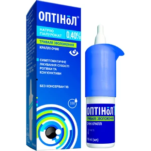 Оптинол 0.4 % капли глазные,10 мл