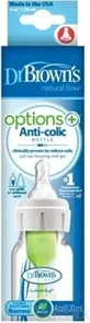 Dr.BROWN'S DOG FAA OPTIONS+ 120 мл 1×1 шт, узкий, 0M+, антиколиковый, пластик, белый