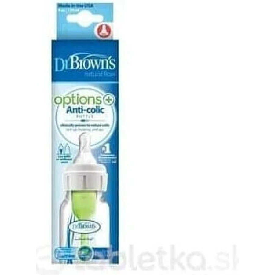 Dr.BROWN'S DOG FAA OPTIONS+ 120 мл 1×1 шт, узкий, 0M+, антиколиковый, пластик, белый: цены и характеристики