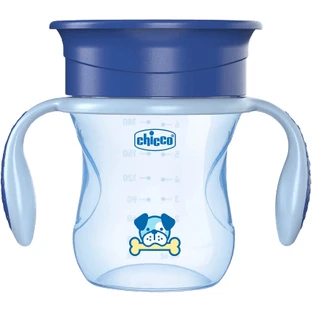 Chicco Кружка Perfect 360 с ручками голубая 12м+ 200 мл