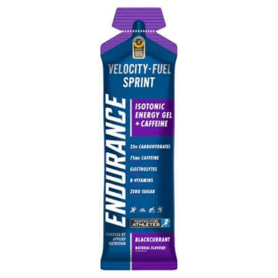Velocity Fuel Sprint Sprint Endurance Енергетичний гель для витривалості, 60 г, чорна смородина, Прикладне харчування: ціни та характеристики