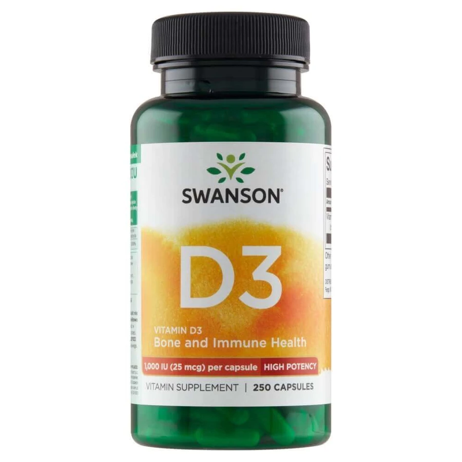Swanson D3, витамин D 1000 МЕ, 250 капсул: цены и характеристики