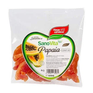 Папайя засахаренная, 100 г, Sanovita