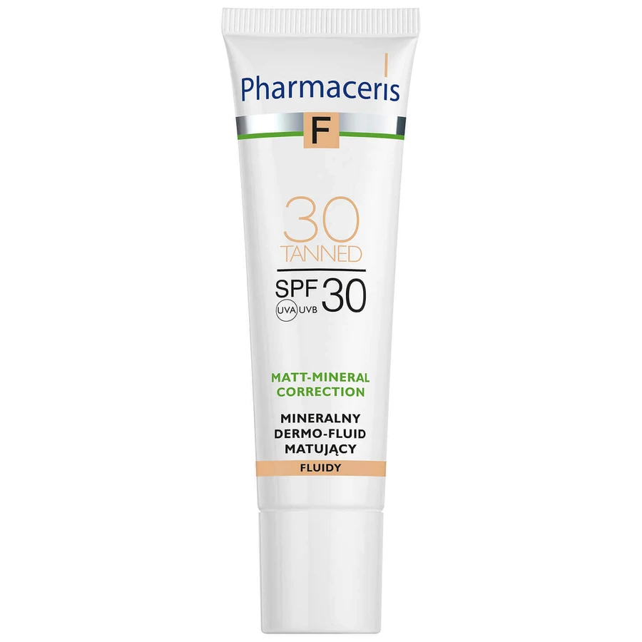 Pharmaceris F, Минеральный матирующий дермо-флюид, SPF 30, Загорелый 30, 30 мл: цены и характеристики