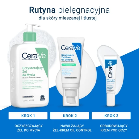 Гель-крем для обличчя CeraVe Oil Control, зволожувальний, комбінована та жирна шкіра, 52 мл: ціни та характеристики