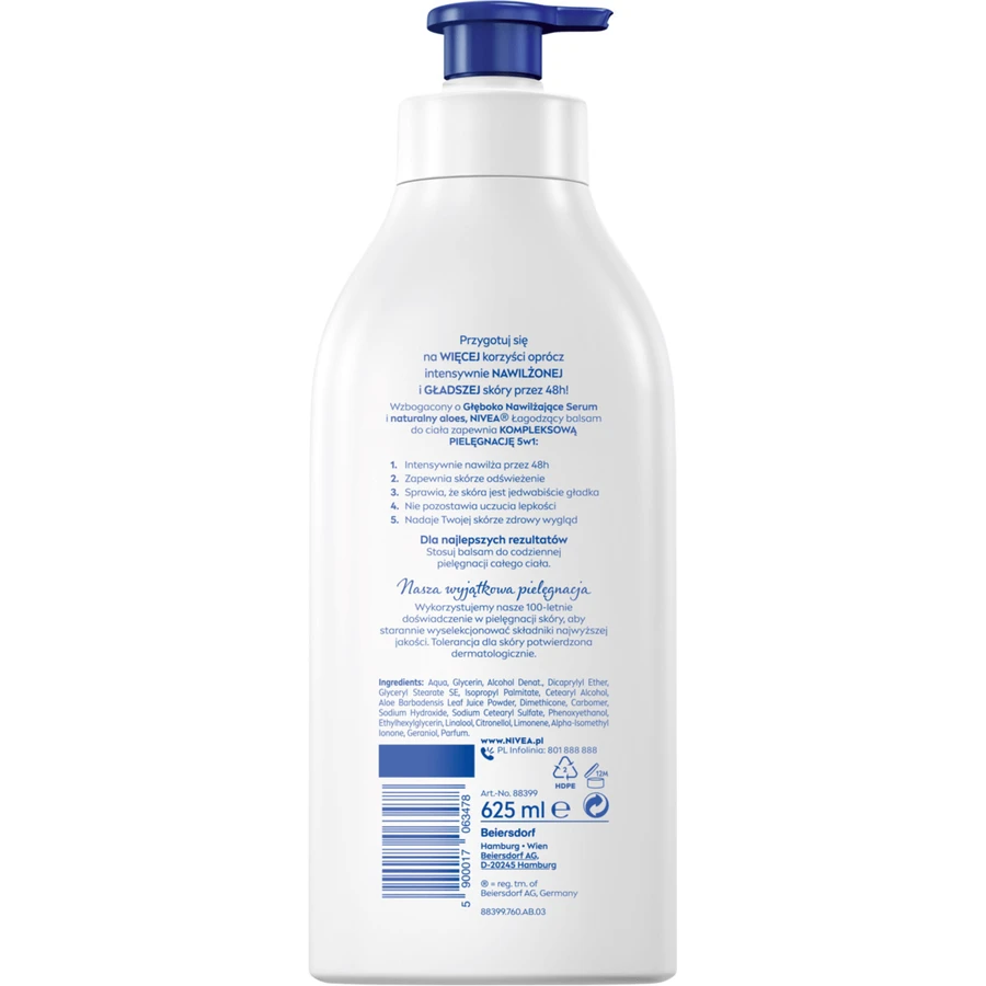 Nivea Увлажняющая сыворотка Power Serum Лосьон для ухода за кожей с помпой, 625 мл: цены и характеристики