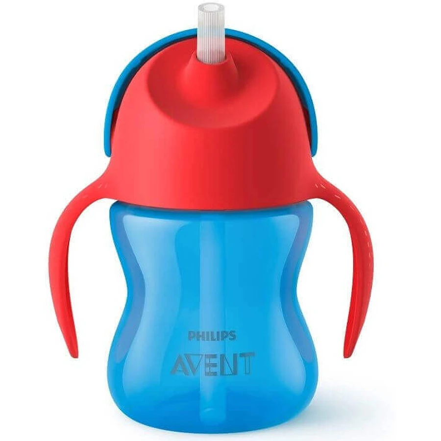 Philips Avent Кружка с соломинкой с 9 месяцев с ручками, мальчик, 200 мл: цены и характеристики