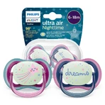 Avent Ultra Air Night, пупс, силіконовий, симетричний, темно-квітковий, дівчинка, SCF376/14, 6-18 місяців, 2 пупси: ціни та характеристики