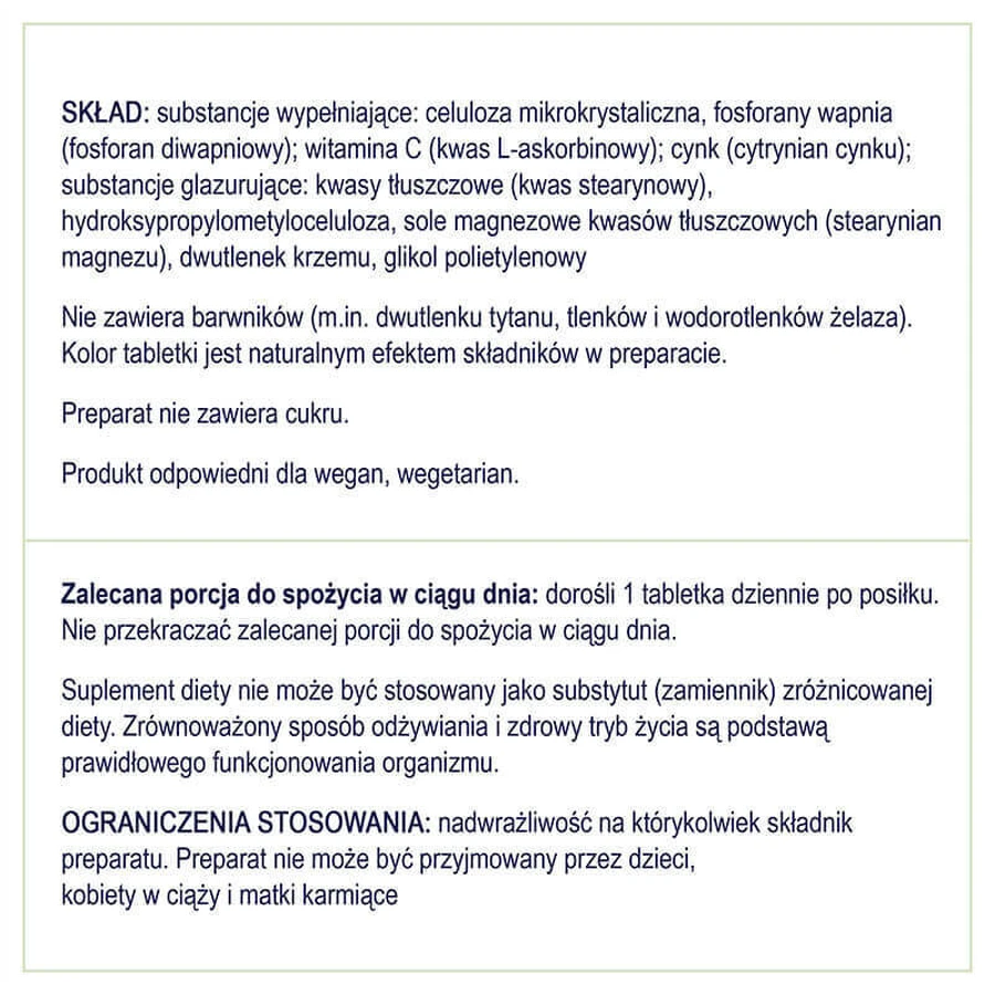 Naturell Organic Zinc + C, 60 таблеток + 40 таблеток безкоштовно ЗАБРУДНЕНА УПАКОВКА: ціни та характеристики