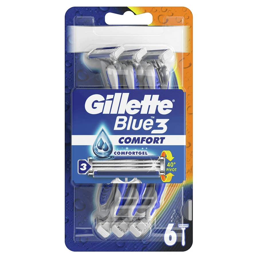 Одноразовые бритвы Gillette Blue3, 6 штук, P&G: цены и характеристики