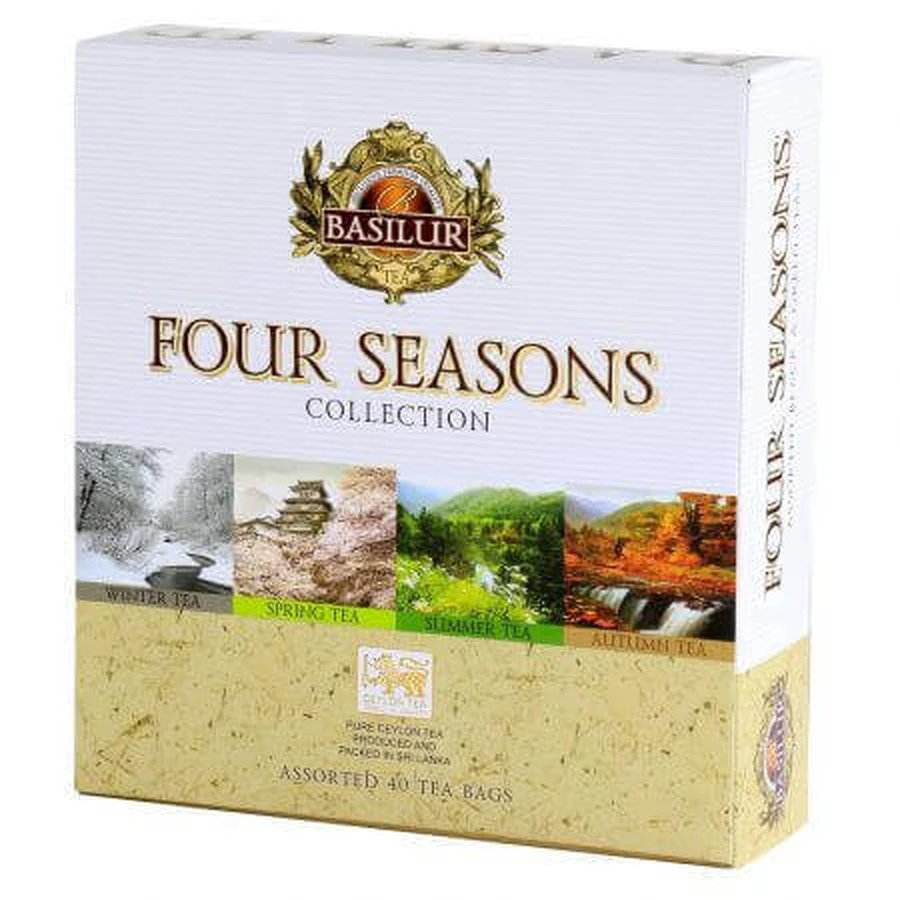 Чай асорті Four Seasons Collection, 40 пакетиків, Basilur: ціни та характеристики