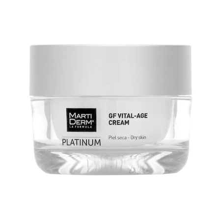 Набір з безкоштовним MartiDerm Platinum GF Vital Age Cream, кремом для сухої шкіри, 50 мл + Night Renew, нічним бустером, 2 мл х 5 ампул: ціни та характеристики