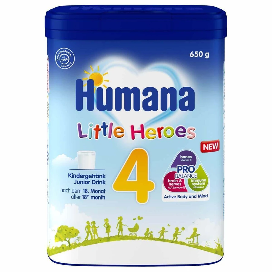 Детская молочная смесь Humana Little Heroes 4 Probalance, +18 месяцев, 650 г: цены и характеристики