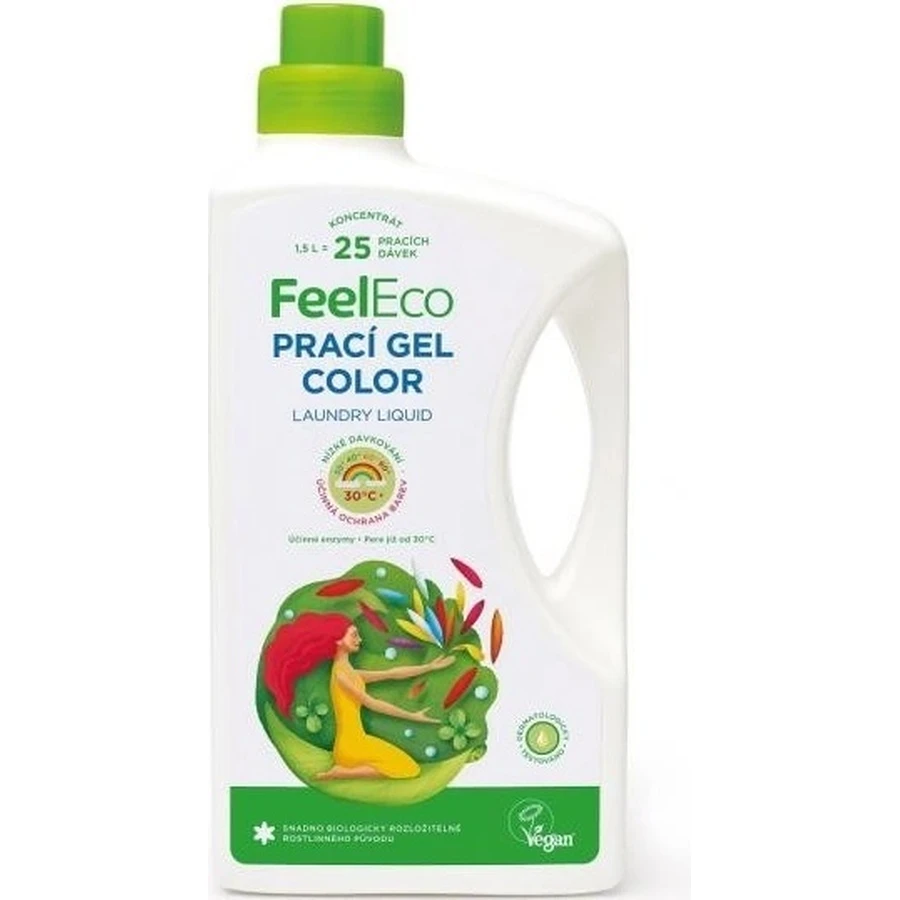 Гель для прання Feel Eco кольоровий 1×1500 мл, для кольорового відбілювання: ціни та характеристики