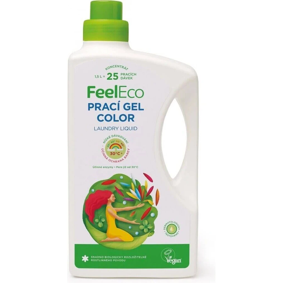 Гель для прання Feel Eco кольоровий 1×1500 мл, для кольорового відбілювання: ціни та характеристики