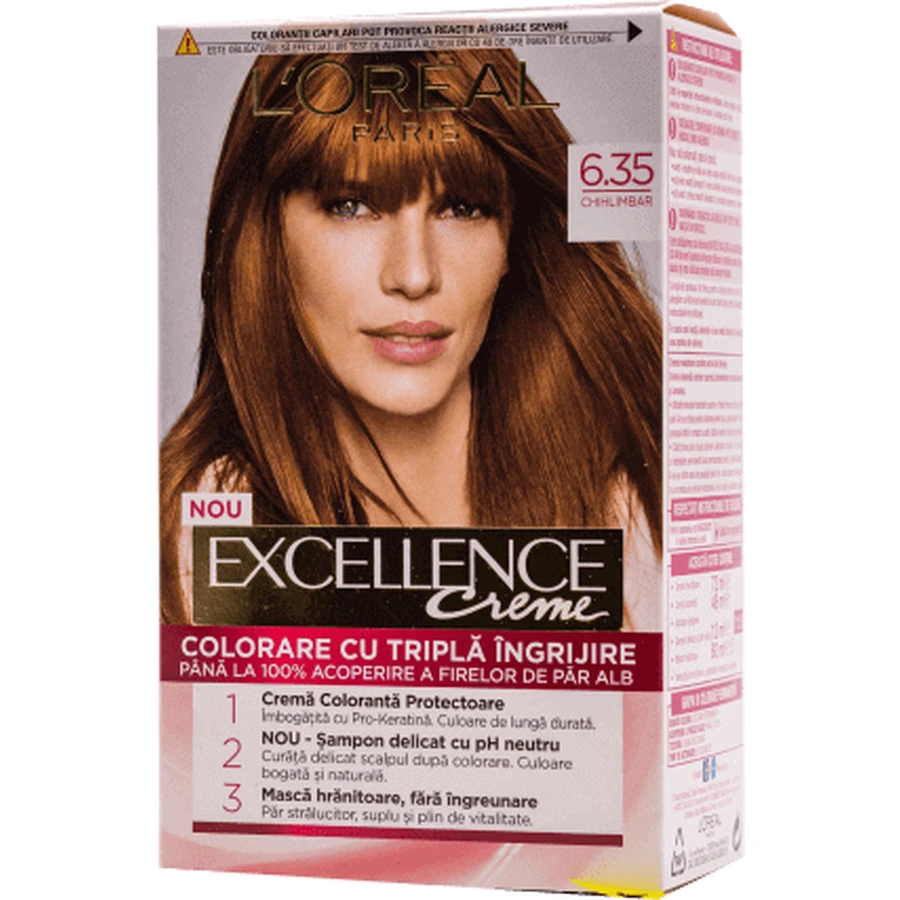 Loreal Paris EXCELLENCE CREME Перманентная краска для волос с аммиаком 6.35, 1 шт.: цены и характеристики