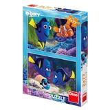 Пазл 2 в 1 В поисках Дори, 5 лет+, 2х77 деталей, Dino Toys