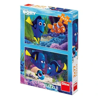 Пазл 2 в 1 У пошуках Дорі, 5 років+, 2х77 деталей, Dino Toys