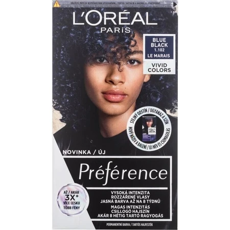 Набір стійкої фарби для волосся L'Oréal Paris Préférence Vivid Colors 1×1, відтінок Le Marais - Blue Black, 60+90+54 мл: ціни та характеристики