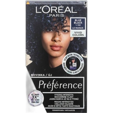 Набір стійкої фарби для волосся L'Oréal Paris Préférence Vivid Colors 1×1, відтінок Le Marais - Blue Black, 60+90+54 мл: ціни та характеристики