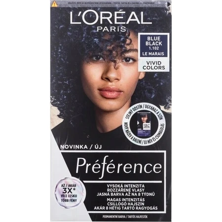 Набір стійкої фарби для волосся L'Oréal Paris Préférence Vivid Colors 1×1, відтінок Le Marais - Blue Black, 60+90+54 мл: ціни та характеристики