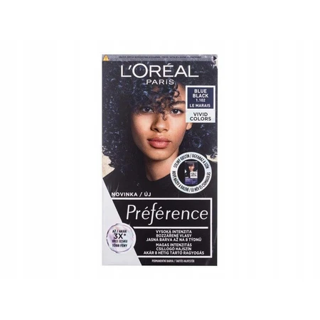 Набір стійкої фарби для волосся L'Oréal Paris Préférence Vivid Colors 1×1, відтінок Le Marais - Blue Black, 60+90+54 мл: ціни та характеристики