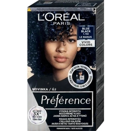 Набір стійкої фарби для волосся L'Oréal Paris Préférence Vivid Colors 1×1, відтінок Le Marais - Blue Black, 60+90+54 мл: ціни та характеристики