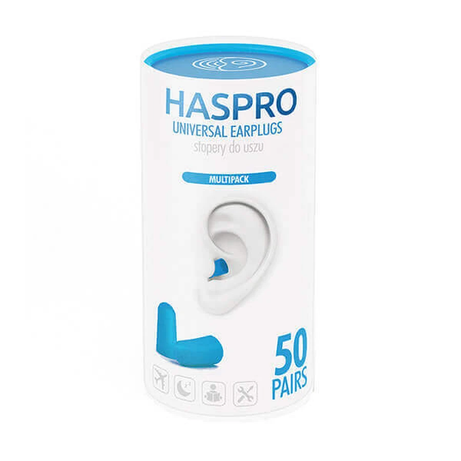 Трубки Haspro, вушні затички, сині, 100 штук: ціни та характеристики