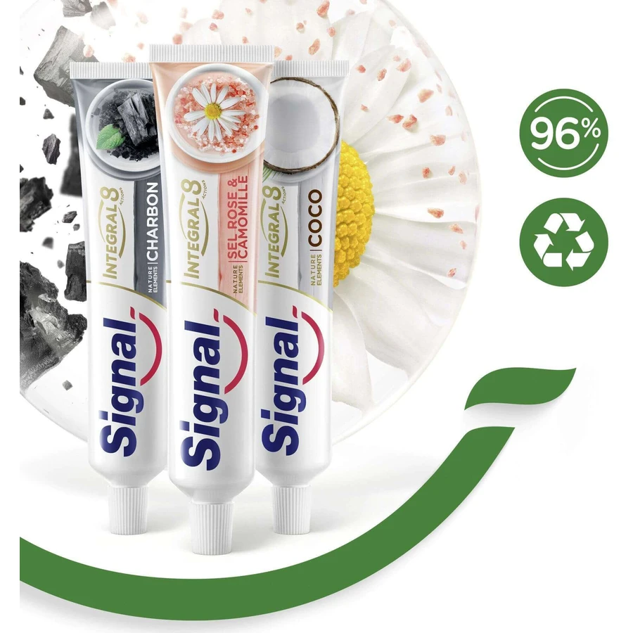 Signal Nature Elements Integral 8 Вугільна зубна паста 75 мл: ціни та характеристики
